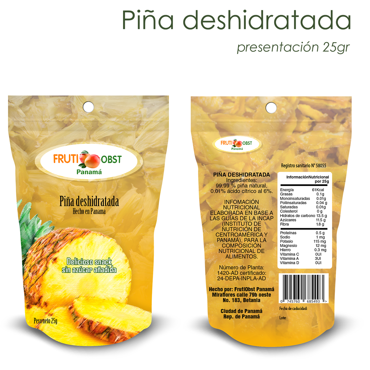 Piña Deshidratada – FrutiObst Panamá